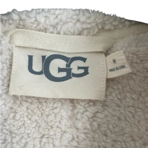 UGG Women's Notch-Lapel Tie-Waist Classic Robe NWT Size Medium - Picture 5 of 5
